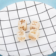 Load image into Gallery viewer, Funny Date Night Gifts for Couples Boyfriend Husband Food Cube Game, Take Out Funny Anniversary Wooden Gifts for Him Her, What to Watch Decision for Movie Dice, Romantic Wood Couple Date Night Ideas