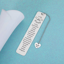 Load image into Gallery viewer, Friendship Gifts for Women Friends Bookmark Gifts for Best Friend BFF Besties Gifts for Women Sentimental Gifts for Friends Graduation Birthday Long Distance Friendship Gifts for Female Friend Ideas