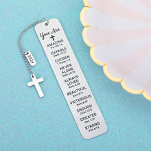 Load image into Gallery viewer, Religious Christian Gifts Bookmark for Women Girls Baptism Gifts for Teen Girls Teenage Graduation Birthday Gifts for Her First Communion Gift for Girls Stocking Stuffers for Teens Girls Boy Christmas