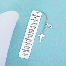 Load image into Gallery viewer, Religious Christian Gifts Bookmark for Women Girls Baptism Gifts for Teen Girls Teenage Graduation Birthday Gifts for Her First Communion Gift for Girls Stocking Stuffers for Teens Girls Boy Christmas