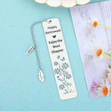 Load image into Gallery viewer, Retirement Gifts for Women Men 2024 Best Retirement Gifts for Mom Grandmom Friends Teacher Retirement Gifts for Women Men Happy Retirement Enjoy the Next Chapter Bookmark Christams Gifts for Women Men