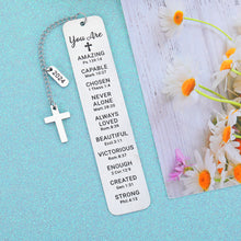 Load image into Gallery viewer, Religious Christian Gifts Bookmark for Women Girls Baptism Gifts for Teen Girls Teenage Graduation Birthday Gifts for Her First Communion Gift for Girls Stocking Stuffers for Teens Girls Boy Christmas