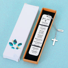 Load image into Gallery viewer, Religious Christian Gifts Bookmark for Women Girls Baptism Gifts for Teen Girls Teenage Graduation Birthday Gifts for Her First Communion Gift for Girls Stocking Stuffers for Teens Girls Boy Christmas