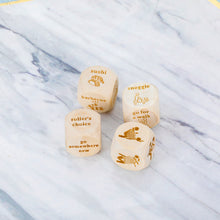 Load image into Gallery viewer, Funny Date Night Gifts for Couples Boyfriend Husband Food Cube Game, Take Out Funny Anniversary Wooden Gifts for Him Her, What to Watch Decision for Movie Dice, Romantic Wood Couple Date Night Ideas