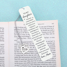 Load image into Gallery viewer, Inspirational Christmas Birthday Gifts Bookmark for Girls Daughter Kids from Mom Mum Srocking Stuffers for Teens Girls Daughter Kids Wedding Valentines Graduation Gifts for Girls Adult Daughter Women