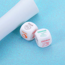 Load image into Gallery viewer, Funny Date Night Gifts Food Decision Decider for Couples Husband Wife Boyfriend Girlfriend Anniversary Valentines Gift Acrylic Food Dice for Her Him Girlfriend Boyfriend Birthday Gift for Wife Husband