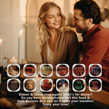 Load image into Gallery viewer, Funny Date Night Gifts Food Decision Decider for Couples Husband Wife Boyfriend Girlfriend Anniversary Valentines Gift Acrylic Food Dice for Her Him Girlfriend Boyfriend Birthday Gift for Wife Husband