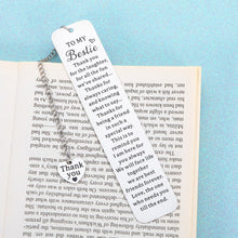 Load image into Gallery viewer, Friend Gifts Bookmark for Friends Besties Girls Friendship Gifts for Women Friends Stocking Stuffers Birthday Christmas Valentines Gifts for Women Men BFF Sentimental Appreciation Gift for Friends