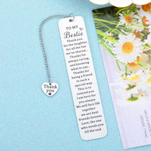 Load image into Gallery viewer, Friend Gifts Bookmark for Friends Besties Girls Friendship Gifts for Women Friends Stocking Stuffers Birthday Christmas Valentines Gifts for Women Men BFF Sentimental Appreciation Gift for Friends