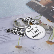 Load image into Gallery viewer, Graduation Keychain Gifts for Class 2021 Her Him Inspirational for Masters Nurses Students From College Medical High School Graduation for Women Men Daughter Son Boys Girls from Dad Mom