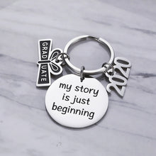 Load image into Gallery viewer, Graduation Keychain Gifts for Class 2021 Her Him Inspirational for Masters Nurses Students From College Medical High School Graduation for Women Men Daughter Son Boys Girls from Dad Mom