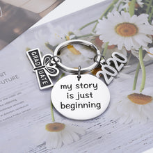 Load image into Gallery viewer, Graduation Keychain Gifts for Class 2021 Her Him Inspirational for Masters Nurses Students From College Medical High School Graduation for Women Men Daughter Son Boys Girls from Dad Mom
