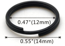 Load image into Gallery viewer, NUBARKO Titanium Split Key Ring for Connecting Necklaces, Tags, Keys, Earrings, Jewelry and Small Pendants (Pack of 1000, 0.55inch/ 14mm)