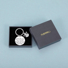 Load image into Gallery viewer, Mom Dad Memorial Keychain Gift- Loss of Father Mother Sympathy Keyring-Those We Love Don't Go Away They Walk Beside Us Everyday Jewelry Remembrance Grandpa Grandma Stepmom Stepdad