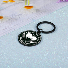 Load image into Gallery viewer, Husband Wife Anniversary Gifts Sweet Wedding Keychain Gift for Boyfriend Girlfriend Valentines Day Keyring for Hubby Fiance Fiancée Soulmate Lover Stocking Stuffer for Couple Him Her Women Men