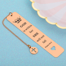 Load image into Gallery viewer, Inspirational Religious Gift for Women Daughter Christmas Gifts for Daughter Girl Stocking Stuffers for Teens Christian Baptism Gift for Wife Mom Grandmom First Communion Bookmark Gift for Goddaughter