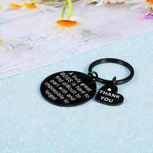 Load image into Gallery viewer, Boss Thank You Appreciation Gifts Keychain for Leader Mentor Manager Colleague Leaving Going Away Farewell Present Retirement Birthday Christmas Keyring for Women Men Boss Day Gift for Him Her