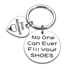 Load image into Gallery viewer, Retirement Keychain Gifts Coworker Leaving Keyring for Staff Colleague Boss Teacher Doctor Nurse Friends Jewelry Present Going Away Farewell Christmas Birthday New Year Gift for Him Her Women Men