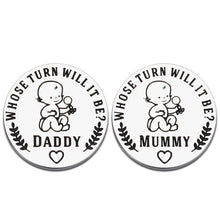Load image into Gallery viewer, NUBARKO New Baby Gift for Parent Mom Daddy Cute Decision Coin for Women Men Pregnancy Mothers for First Time Moms Dads Mummy to Be Birthday Christmas Appreciation Present Double-Sided