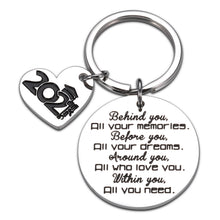 Load image into Gallery viewer, Inspirational Birthday Gift for Her Him 2021 Graduation Keychain for Women Men High School Encouragement Keyring Christmas Coming-of-Age Present to Daughter Son from Dad Mom Teacher Classmates