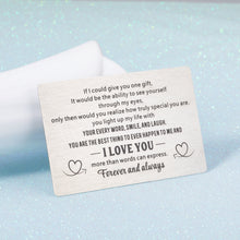 Load image into Gallery viewer, Husband Wife Wallet Card Insert Anniversary Birthday Gifts for Men Women Valentine Christmas Stocking Stuffers Gifts for Boyfriend Girlfriend I Love You Note Wedding Engagement Gifts Fiance Groom