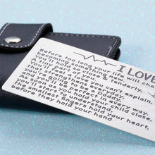 Load image into Gallery viewer, Engraved Wallet Card for New Dad Daddy to Be Pregnancy Baby Announcement Gifts for Him New Father Mother Soon to Be Daddy Gifts for Men First Time Dads Moms Gifts from New Mommy Birthday Christmas