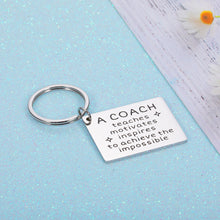 Load image into Gallery viewer, Coach Thank You Gift Keychain for Women Men Baseball Softball Football Team Appreciation Gift Basketball Soccer Volleyball Hockey Coach Teacher Retirement Gift Birthday Christmas Thanksgiving Present