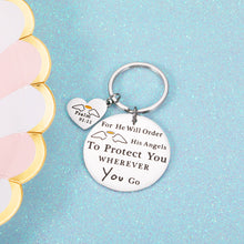 Load image into Gallery viewer, Inspirational Bible Verse Keychain Religious Faith Christian Gifts for Women Men Blessing Prayer Gods Grace Keyring Christmas Thanksgiving Birthday Gifts for Him Her Girls Boys Psalms 91:11 Scripture