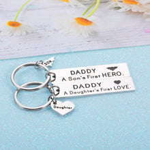 Load image into Gallery viewer, Dad Gift from Son Daughter Funny Keychain for Dear Daddy Father Stepdad Christmas Birthday Father's Day Meaningful Gift for Him Men Wedding Gift for Husband Father of the Bride Father-in-law