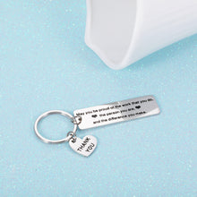 Load image into Gallery viewer, Coworker Thank You Gift Keychain for Women Men Colleague Boss Teacher Coach Retirement Gifts for Mentor Leader Nurse Doctor Employee Leaving Gift Birthday Christmas Going Away Keyring for Her Him