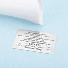 Load image into Gallery viewer, Husband Wife Wallet Card Insert Anniversary Birthday Gifts for Men Women Valentine Christmas Stocking Stuffers Gifts for Boyfriend Girlfriend I Love You Note Wedding Engagement Gifts Fiance Groom