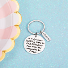 Load image into Gallery viewer, Boss Day Thank You Gifts Keychain Leader Appreciation Gift for Mentor Manager Colleague Leaving Going Away Farewell Present Retirement Birthday Christmas Keyring for Women Men Boss Lady Gift for Him Her
