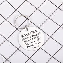 Load image into Gallery viewer, Sister Keychain Gifts Best Friend Appreciation Gifts for Women Birthday Christmas Gifts for Soul Sister Teen Girls Friendship Present Idea for Bestie BFF Coworker Roommate