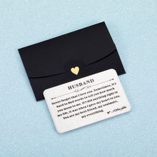 Load image into Gallery viewer, Engraved Wallet Insert Card Anniversary Gifts for Husband Boyfriend Groom Fiance Birthday Wedding Valentines Gift from Wife Girlfriend