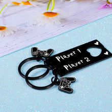 Load image into Gallery viewer, Boyfriend Gifts from Girlfriend Valentines Day Gift for Him Funny Gamer Player 1 Player 2 Matching Keychain for Couple to My Man Husband Fiance Gift from Wife Fiancee Valentine Birthday Anniversary