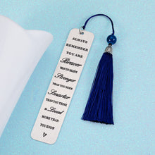 Load image into Gallery viewer, Inspirational Christmas Gifts for Women Men Bookmark for Book Lovers with Tassel Birthday Valentine's Day Gifts to Son Daughter from Mom Dad 2022 Graduation Gift for Her Him Teen Boy Girl