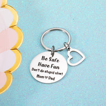 Load image into Gallery viewer, Funny Don't Do Stupid St Christmas Gifts for Son Teens from Mom Stocking Stuffers for Daughter Son Valentines Wedding Graduation Birthday New Driver Gift for Him Her Women Men Boys Girls Keychain
