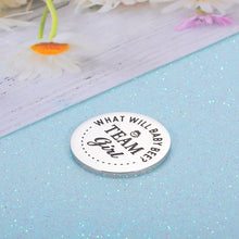 Load image into Gallery viewer, Fun New Baby Gender Decision Coin Pregnancy Announcement Gift for New Parent Mom Dad First Time Daddy Mommy Baby Shower Gift Gender Reveal Ideas for Mum Dad to Be Double-Sided Team Boy Team Girl