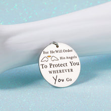 Load image into Gallery viewer, Inspirational Bible Verse Keychain Religious Faith Christian Gifts for Women Men Blessing Prayer Gods Grace Keyring Christmas Thanksgiving Birthday Gifts for Him Her Girls Boys Psalms 91:11 Scripture