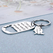 Load image into Gallery viewer, Boyfriend Girlfriend Gift Keychain I Love You More Than The Miles Between Us Long Distance Relationship Gift for Couples Birthday Valentines Christmas Gift