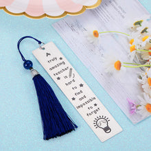 Load image into Gallery viewer, Teacher Appreciation Bookmark Teachers Thank You Gifts from Students Graduation Gift Back to School Gift Special Teacher Gift Metal Bookmark with Tassel