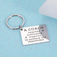 Load image into Gallery viewer, Coach Thank You Gift Keychain for Women Men Baseball Softball Football Team Appreciation Gift Basketball Soccer Volleyball Hockey Coach Teacher Retirement Gift Birthday Christmas Thanksgiving Present