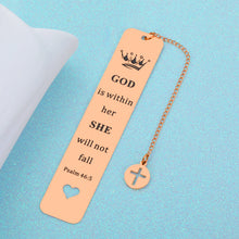 Load image into Gallery viewer, Inspirational Religious Gift for Women Daughter Christmas Gifts for Daughter Girl Stocking Stuffers for Teens Christian Baptism Gift for Wife Mom Grandmom First Communion Bookmark Gift for Goddaughter