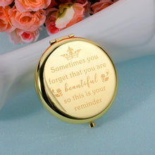 Load image into Gallery viewer, NUBARKO Stocking Stuffers for Women for Daughter Friends Makeup Mirror Birthday Compact Mirror Gifts for Girls Daughter Mom Female Inspirational Valentines Ideas for Wife Girlfriend BFF Her