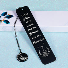 Load image into Gallery viewer, Inspirational Bookmark Gift for Women Men A Court of Thorns and Roses Merchandise Book Mark for Acotar Fans Book Lovers Reader Birthday Christmas Nice Gift for Female Male Friends 1 PCS Double-Sided