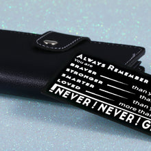 Load image into Gallery viewer, Inspirational Wallet Card for Son Daughter from Dad Mom Engraved Wallet Card Insert for Women Men Friend Coworker Encouragement Birthday Christmas Graduation Back to School Gift for Him Her Boy Girl