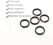 Load image into Gallery viewer, NUBARKO Titanium Split Key Ring for Connecting Necklaces, Tags, Keys, Earrings, Jewelry and Small Pendants (Pack of 1000, 0.55inch/ 14mm)