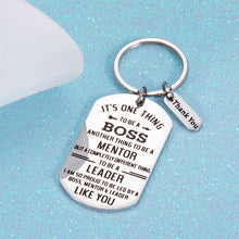 Load image into Gallery viewer, Boss Appreciation Gift Leader Retirement Birthday Keychain Gift for Mentor Manager Thank You Gifts Colleague Leaving Going Away Farewell Present Christmas Keyring Gift for Women Men Him Her
