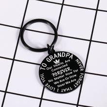 Load image into Gallery viewer, Grandpa Keychain Gifts Special Granddad Keyring to Grandfather from Grandson Granddaughter Grandkids Birthday Retirement Christmas Appreciation Present for Him Men I Love You Gift