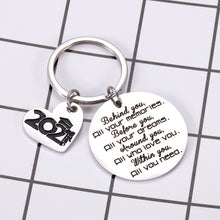 Load image into Gallery viewer, Inspirational Birthday Gift for Her Him 2021 Graduation Keychain for Women Men High School Encouragement Keyring Christmas Coming-of-Age Present to Daughter Son from Dad Mom Teacher Classmates